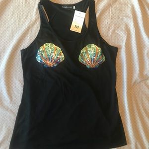 Mermaid racer back tank NWT